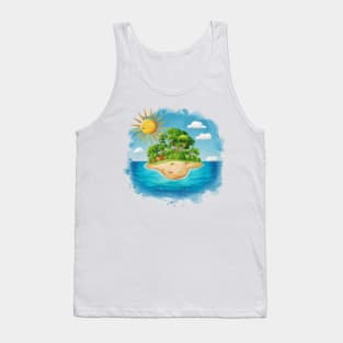 Beautiful little deserted island full of sunshine Tank Top